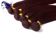 Κόκκινη ευθεία χρωματισμένη ανθρώπινα μαλλιών επεκτάσεων ύφανση τρίχας της Remy βραζιλιάνα