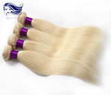 Ξανθές επεκτάσεις ανθρώπινα μαλλιών χρώματος της Remy/χρωματισμένες επεκτάσεις τρίχας ύφανσης