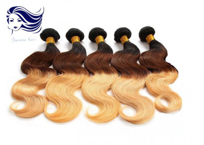 Μακρυμάλλης τρίχα 100 χρώματος Ombre επεκτάσεις ανθρώπινα μαλλιών της Virgin για τις μαύρες γυναίκες
